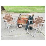 Wagon, Cooler, Chairs