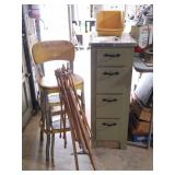 Cosco Stool, Drying Rack, Base Cabinet