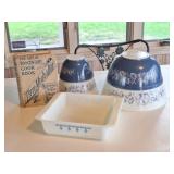 Pyrex Nesting Bowls, Baker & Cookbook