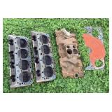 Vtg. Small Block Cylinder Heads, Intake Manifold