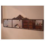 Vintage Etched Glass Wall Mirror