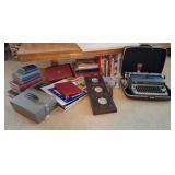 Vintage Typewriter, Books, Maps