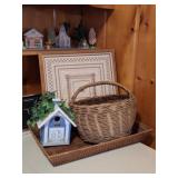Ceramic Spring/ Easter Village, Needlepoint