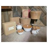 Longaberger Mixing Bowls, Pie Plates, Baskets