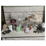Oil Lamps, Hurricanes, Glass Globes, Cast Sconces