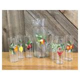 West Virginia Glass Vintage Cocktail Set