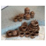 Brown Speckled Enamelware 45+ Pieces