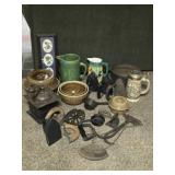 Crock Bowls, Unmarked McCoy, Sad Irons, Cast Iron