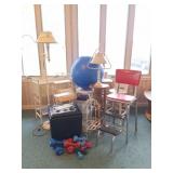 Stools, Toleware Lamps, Plant Stand