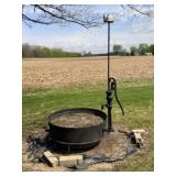 Black Cast Iron Pot & Pump