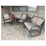 Outdoor Loveseat Glider, Chairs, Planters