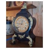 Antique Ansonia Cast Iron Mantel Clock