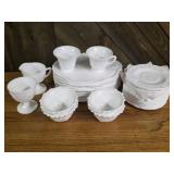 Milk Glass, Etched Glasses