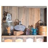 Vintage Anchor Hocking Butter Churn, Insulators