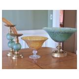 4 Pieces of Frosted Embossed Glass