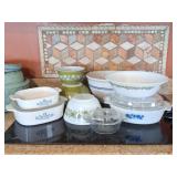 Pyrex, Corelle Crazy Daisy, Fire King, Corning