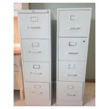 4 Metal Filing Cabinets