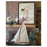 Sailboat Decor, Bird Sculptures, Wall Art