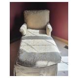 Upholstered Chaise Lounge Chair, Wall Art