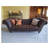 Tufted Leather Chesterfield Style Sofa