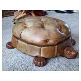 Leather Tortoise Ottoman