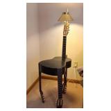 Custom Side Table Lamp Made From Guitar