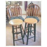 2 Swivel Bar Stools, 2 Bar Stools