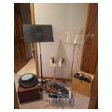 Music Stands, Bass Drum Carrier, Drum Parts