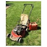 Mower and Gas Can