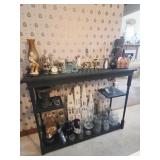 Console Table, Music Box, Decor, Amber Oil Lamp
