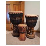 3 Djembe Goblet Drums