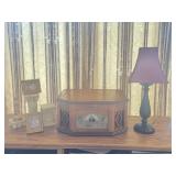 Emerson Retro Style Music System, Lamp, Decor