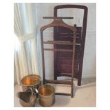 Gentleman's Butler, Copper Ash Pot, Brass Planters