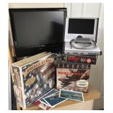Coby 15.4in TV, DVD Player, WWII Tapes
