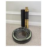 Cigar Ashtray & Antique Maritime Spyglass