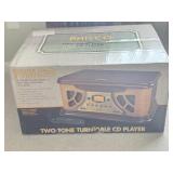 New In Box Philco Two Tone Turntable CD Player