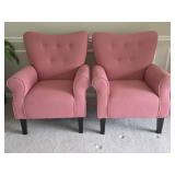 2 Matching Pink Armchairs