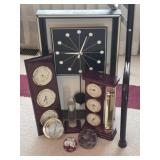 Vintage Wall Clock, Barometer, Paperweight