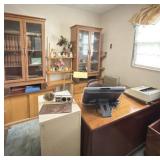Bookcases, Desk, Bank,Typewriter, Office Supplies