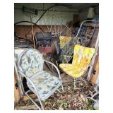 Grill, Vintage Lawn Furniture, Wheel Barrow, Cones