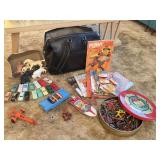 Medicine Bag, Childs Toys, Tin Wind Up Boat