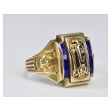 7.82 Grams 10K Gold 1943 Central High School Ring