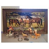 Brass Horses, Framed Tapestry, Hartland Roy Rogers