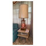 Set of Mid-Century Modern Tables, 2 Matching Lamps