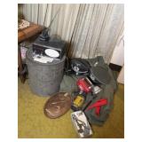 Military Hats and Coat, CB Radio, Flashlight