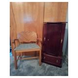 Jewelry Armoire and Vanity Chair