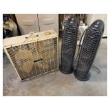 Two Honeywell Air Purifiers, Lasko Box Fan