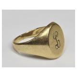 9.91 Grams 10KT Gold Monogramed Menï¿½s Ring