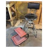 Craftsman Stool, Wheeled Seat/Stool