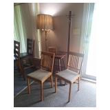 Folding Chairs, Parlor Table, Hall Tree, Lamp